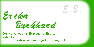 erika burkhard business card